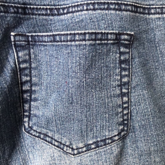 Planet Motherhood Blue Denim Cotton Panel Maternity Shorts size Large (12/14) - Picture 5 of 8